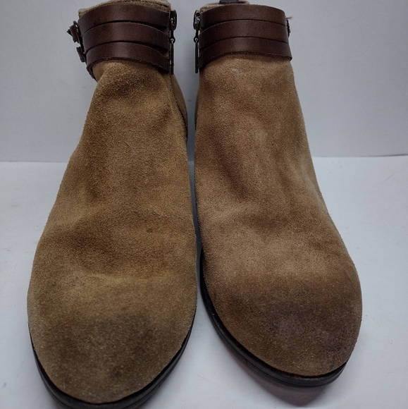 Clarks Collection Ankle Boots Women 8 M Brown Leather Block Heel 3 Strap 20701 - Picture 5 of 11